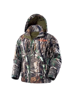 NEW VIEW Quiet Hunting Jacket for Men, Warm Camo Jacket with Fleece Lining, Water-resistant Hunting clothes