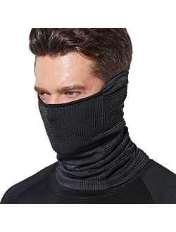 TSLA 1 or 2 Pack Winter Neck Warmer Gaiter, Lightweight Half Balaclava, Windproof Face Mask for Ski Snowboard Outdoor Sports