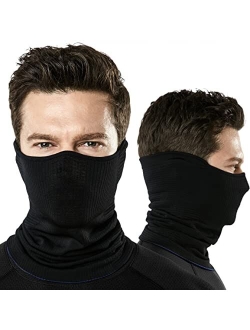 TSLA 1 or 2 Pack Winter Neck Warmer Gaiter, Lightweight Half Balaclava, Windproof Face Mask for Ski Snowboard Outdoor Sports