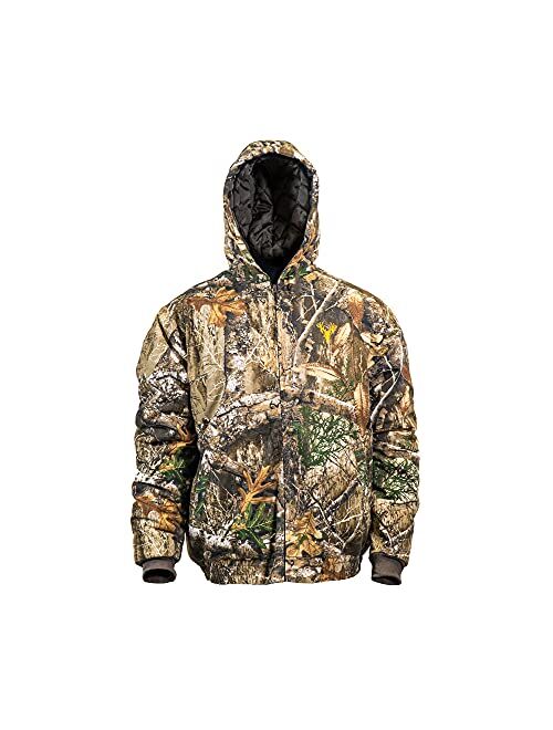 Realtree HOT SHOT Youth Insulated Twill Camo Hunting Jacket - Camo with Cotton Shell, for cold weather, bird and deer hunting