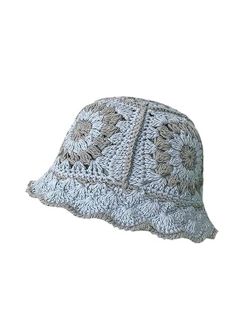 JiaTL WeyJia Crochet Bucket Hat for Women Knit Handmade Foldable Floppy Beach Hat Fashion Cute Comfy and Casual