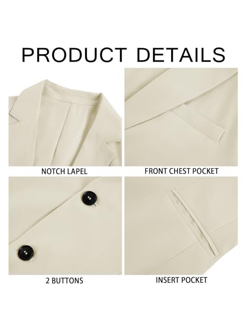 Runcati Mens Casual Blazer Sport Coat Two Buttons Lightweight Regular Fit Business Suit Jacket