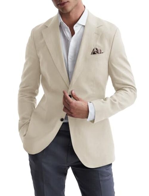 Runcati Mens Casual Blazer Sport Coat Two Buttons Lightweight Regular Fit Business Suit Jacket