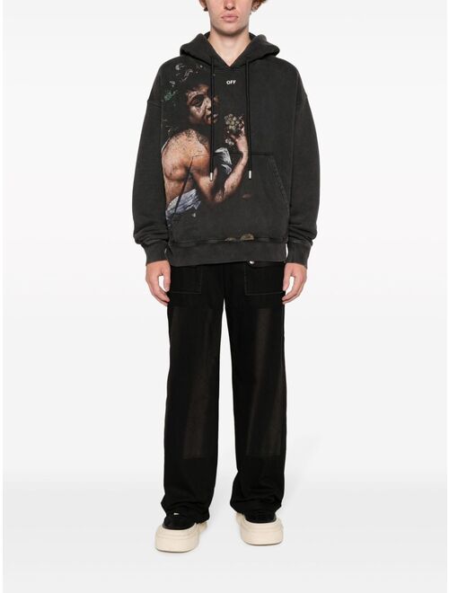 Off-White Bacchus-print cotton hoodie