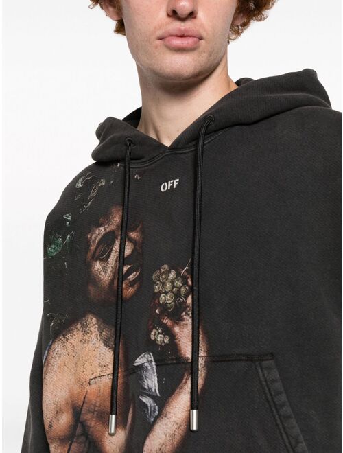 Off-White Bacchus-print cotton hoodie