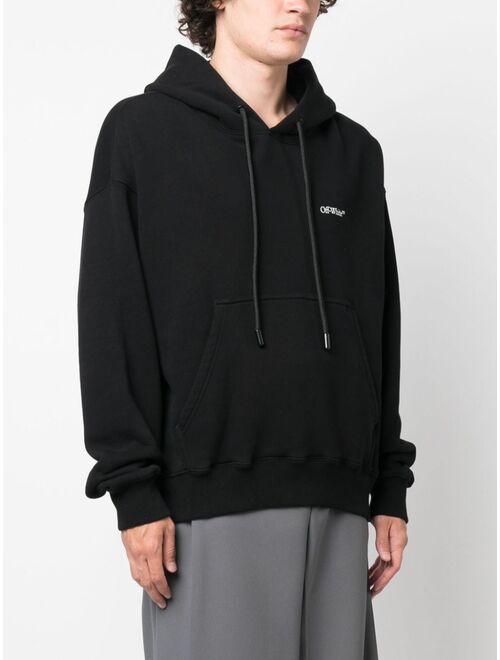 Off-White Scratch Arrow-print cotton hoodie