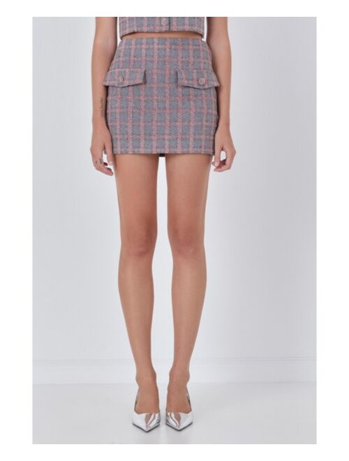 ENDLESS ROSE Women's Tweed Skirt