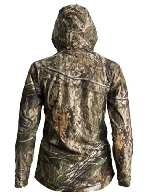 Scentblocker Blocker Outdoors Sola Drencher Women's Lightweight Early Season Breathable Waterproof Hooded Full Zip Camo Hunting Jacket