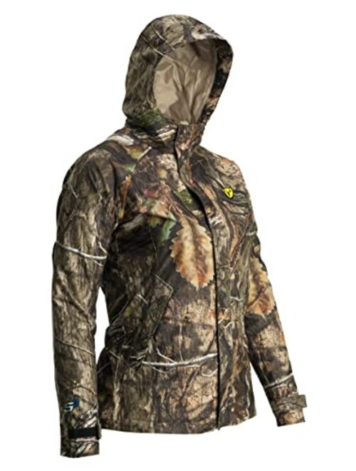 Scentblocker Blocker Outdoors Sola Drencher Women's Lightweight Early Season Breathable Waterproof Hooded Full Zip Camo Hunting Jacket