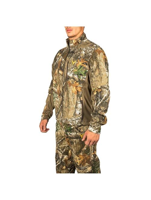 HOT SHOT Mens Flannel Lined Camo Hunting Jacket Camouflage Outdoor Jacket for Men