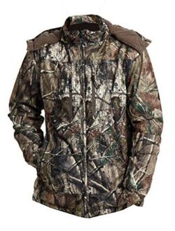 Krumba Mens Camo Hunting Jacket: Winter Insulated Warmer Tactical Windproof Softshell Camping Coat