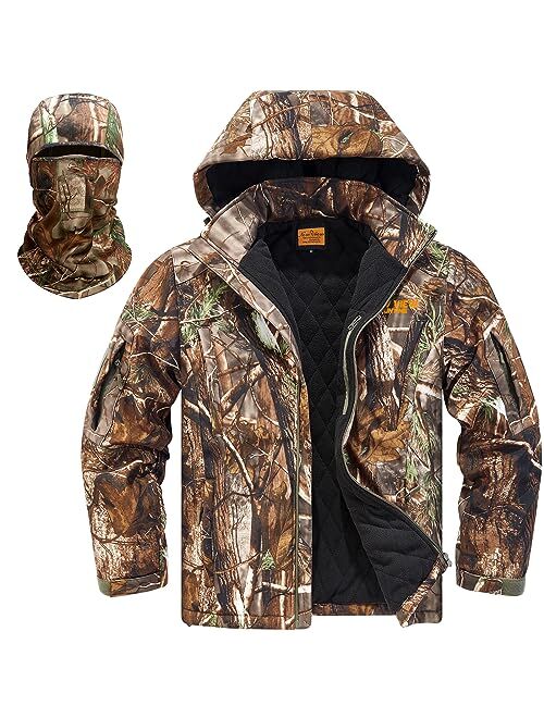 NEW VIEW Thick Hunting Jacket Cold Weather Camo Hunting Coat, Insulated Hunting Clothes for Men