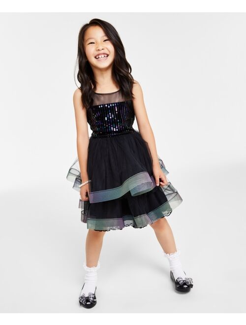 BONNIE JEAN Toddler & Little Girls Iridescent Sequin Dress