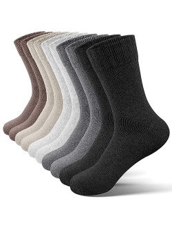 UUMIAER 5 Pairs Wool Socks Mens, Thermal Hiking Socks Warm Winter Socks Soft Crew Socks