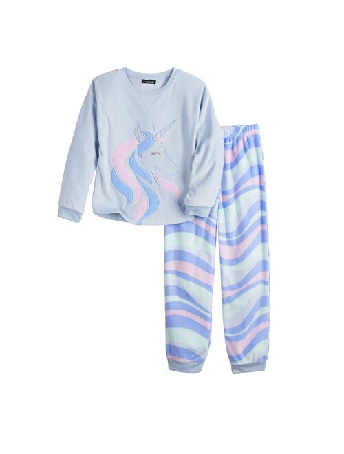 Girls 4-12 Cuddl Duds Critter Top & Bottoms Pajama Set