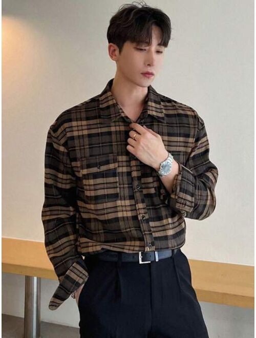 DAZY Men's Plaid Printed Shirt