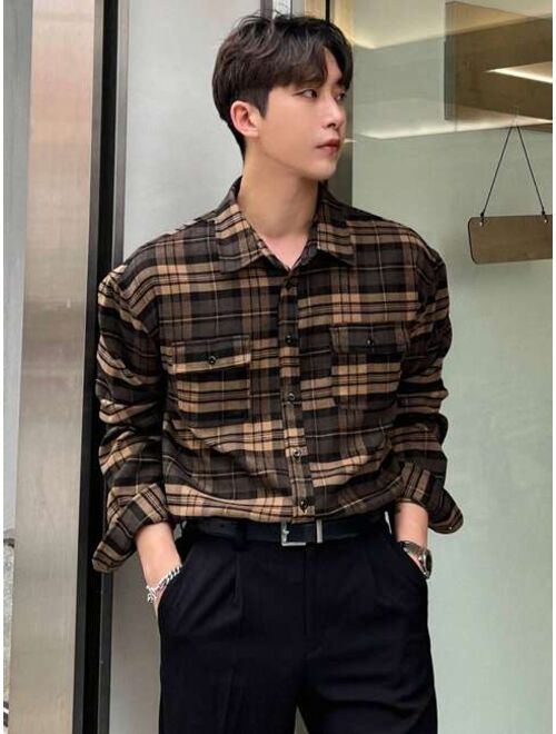 DAZY Men's Plaid Printed Shirt