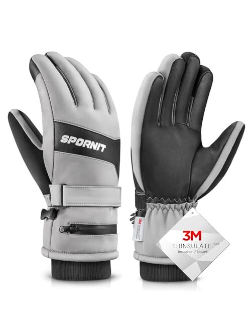 SPORNIT -20 Winter Gloves for Extreme Cold Weather with 3M Premium Insulation, 5-Layer Fabric Warm Snow Ski Gloves for Men Women, Windproof & Waterproof Thermal Gloves To