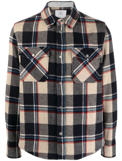 Woolrich checked long-sleeved shirt