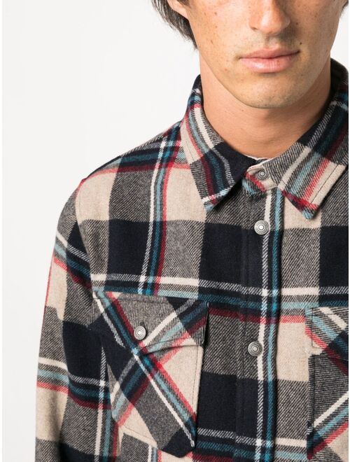 Woolrich checked long-sleeved shirt