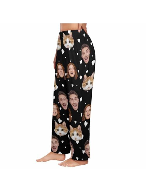 YESCUSTOM Custom Face Pajama Pants for Women and Man Personalized Pajama Trousers with Photo Customized Gifts for Her Him