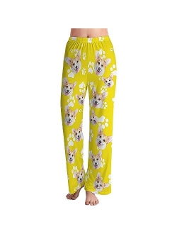 FunStudio Custom Face Pajama Pants with Picture Personalized Photo PJ Bottoms Customized Gifts for Men Women