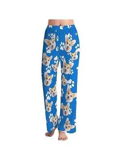 FunStudio Custom Face Pajama Pants with Picture Personalized Photo PJ Bottoms Customized Gifts for Men Women