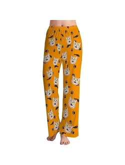 FunStudio Custom Face Pajama Pants with Picture Personalized Photo PJ Bottoms Customized Gifts for Men Women