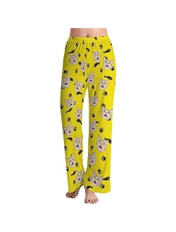 FunStudio Custom Face Pajama Pants with Picture Personalized Photo PJ Bottoms Customized Gifts for Men Women