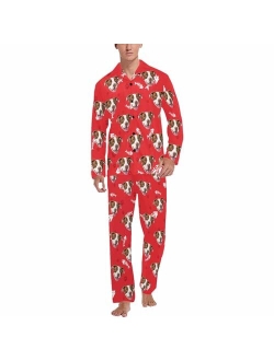 MyPupSocks Custom Face Pajamas for Men, Personalized Sleepwear Sets S-2XL