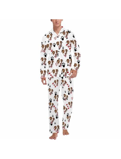 MyPupSocks Custom Face Pajamas for Men, Personalized Sleepwear Sets S-2XL