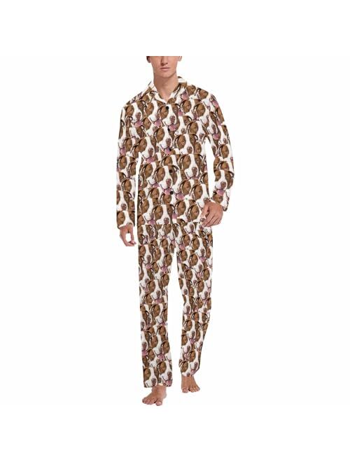 MyPupSocks Custom Face Pajamas for Men, Personalized Sleepwear Sets S-2XL