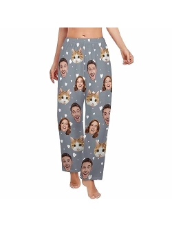 YESCUSTOM Personalized Photo Face Pajama Pants Custom Christmas Pajama Bottoms for Women and Man