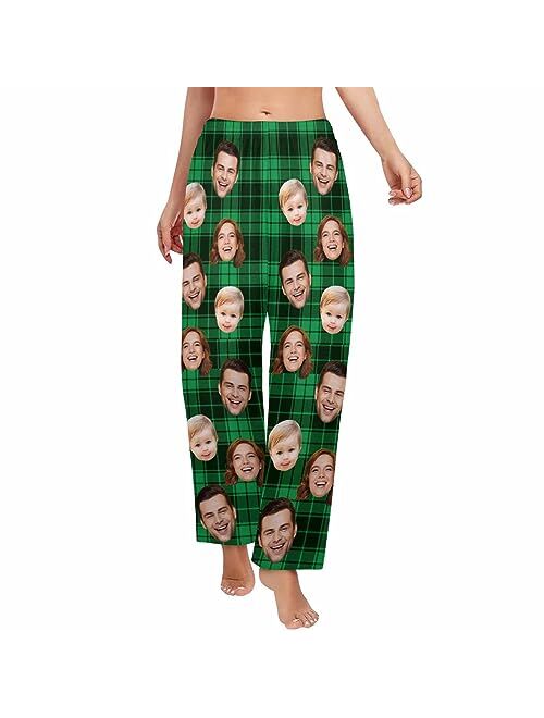 YESCUSTOM Personalized Photo Face Pajama Pants Custom Christmas Pajama Bottoms for Women and Man