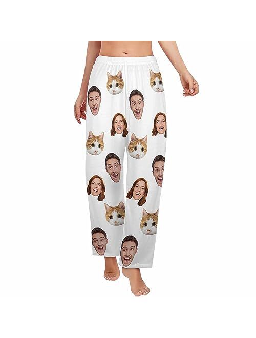 YESCUSTOM Personalized Photo Face Pajama Pants Custom Christmas Pajama Bottoms for Women and Man