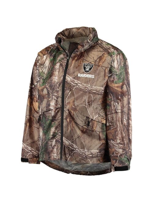 DUNBROOKE Men's Realtree Camo Las Vegas Raiders Circle Sportsman Waterproof Packable Full-Zip Jacket