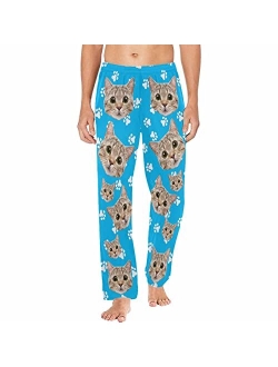 FUNSTUDIO Personalized Pajama Pants for Men Custom Photo Face Printed Pajama Bottoms with Pockets