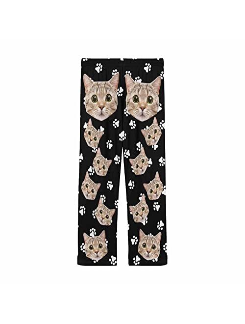 FUNSTUDIO Personalized Pajama Pants for Men Custom Photo Face Printed Pajama Bottoms with Pockets