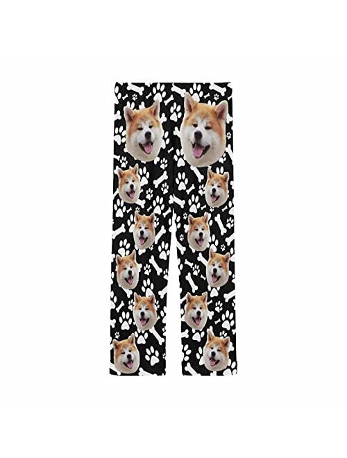 FUNSTUDIO Personalized Pajama Pants for Men Custom Photo Face Printed Pajama Bottoms with Pockets