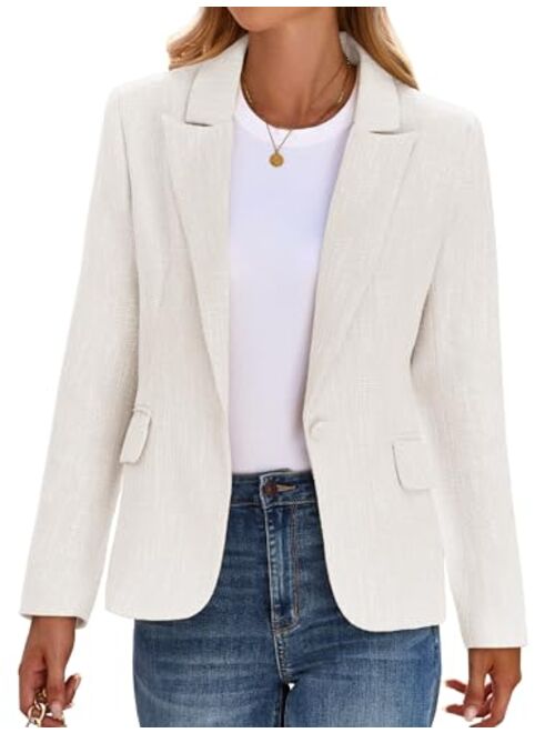 luvamia Tweed Blazers for Women Business Casual Dressy Blazer Jacket Work Suits Office Professional Outfits Long Sleeve