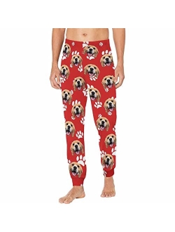 Artsadd Custom Pajamas Pants Personalized Pajamas Bottoms for Men Pjs Trousers S-2XL