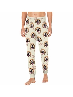 Artsadd Custom Pajamas Pants Personalized Pajamas Bottoms for Men Pjs Trousers S-2XL