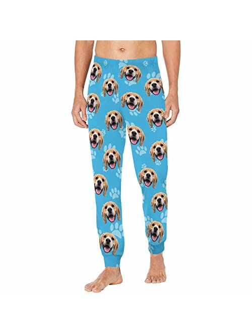 Artsadd Custom Pajamas Pants Personalized Pajamas Bottoms for Men Pjs Trousers S-2XL