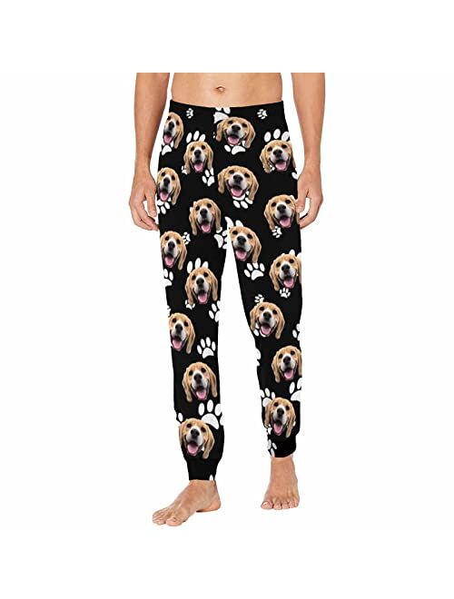 Artsadd Custom Pajamas Pants Personalized Pajamas Bottoms for Men Pjs Trousers S-2XL