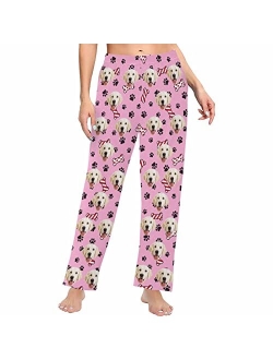 Mypupsocks Custom Face Pajamas Pants Personalized Nightwear Bottoms for Women XS-XXL