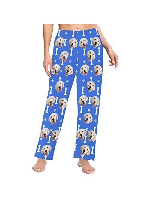 Mypupsocks Custom Face Pajamas Pants Personalized Nightwear Bottoms for Women XS-XXL