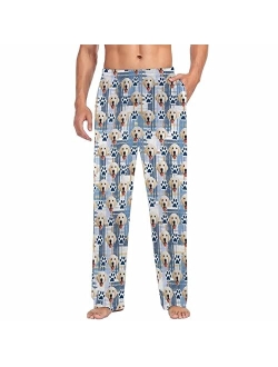 Interestprint Personalized Pajama Pants for Men Custom Face Photo Pet Pajamas Bottoms Christmas Pajamas Gift