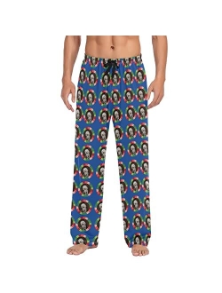 Gaireg Custom Image Mens Pajama Pants with Pockets, Sleep Lounge Pant, Drawstring Design PJ Bottoms (S-XXL)