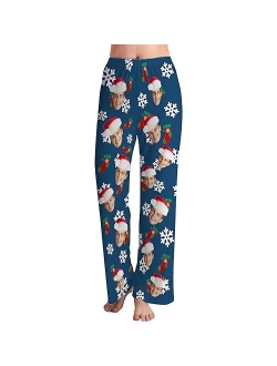 FunStudio Custom Face Pajama Pants with Picture Personalized Photo PJ Bottoms Customized Gifts for Men Women