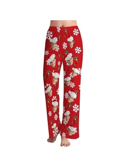 FunStudio Custom Face Pajama Pants with Picture Personalized Photo PJ Bottoms Customized Gifts for Men Women